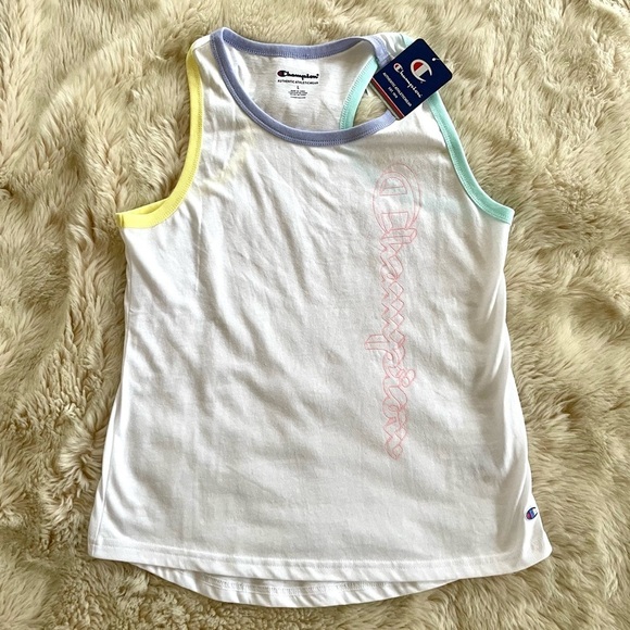 NWT CHAMPION RACERBACK WHITE TANK - L - Picture 2 of 15